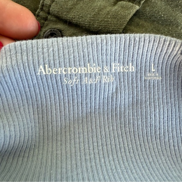 Abercrombie Soft A&F Rib Stretch Baby Blue Twist Back Thong Bodysuit Size L - Picture 8 of 8